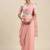 pink pink sequinned border saree