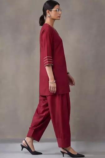 women regular gotta patti kurta with farshi salwar