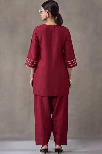 women regular gotta patti kurta with farshi salwar