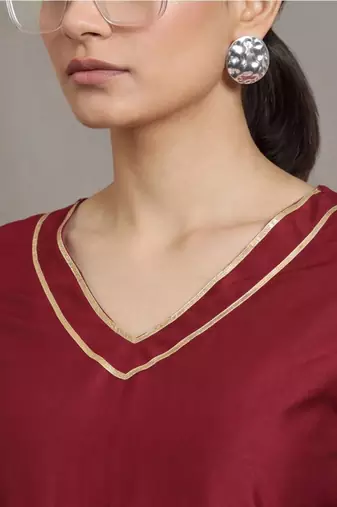 women regular gotta patti kurta with farshi salwar