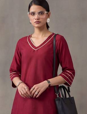 women regular gotta patti kurta with farshi salwar 5