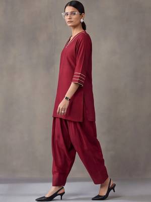 women regular gotta patti kurta with farshi salwar 6
