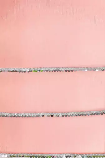 pink pink sequinned border saree