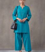 women regular cotton kurta with farshi salwar