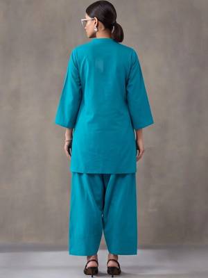 women regular cotton kurta with farshi salwar 3