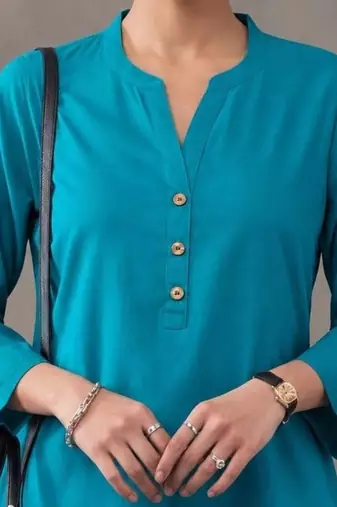 women regular cotton kurta with farshi salwar