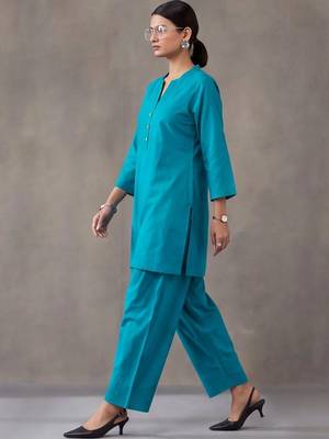 women regular cotton kurta with farshi salwar 6