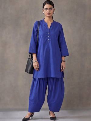 women regular cotton kurta with farshi salwar 1