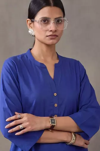 women regular cotton kurta with farshi salwar