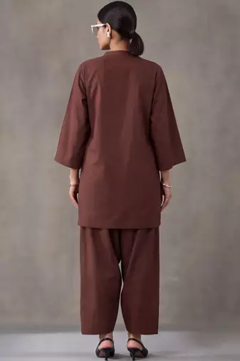 women regular cotton kurta with farshi salwar