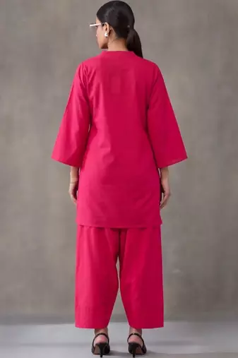 women regular cotton kurta with farshi salwar