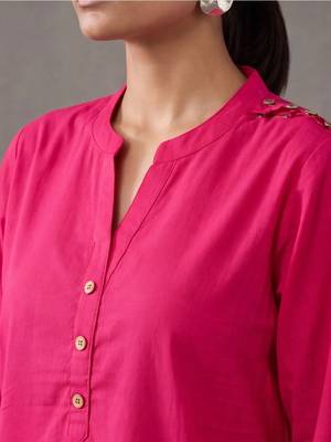 women regular cotton kurta with farshi salwar 4