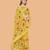 yellow floral embroidered net saree