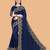 navy_blue floral embroidered net saree