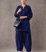 women regular cotton kurti with farshi salwar