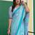 blue striped pure cotton leheriya saree