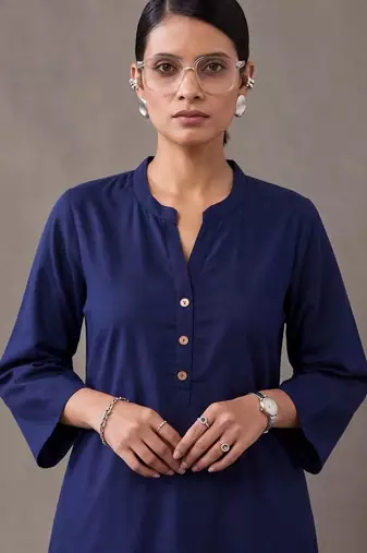 women regular cotton kurti with farshi salwar