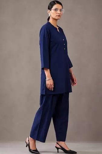 women regular cotton kurti with farshi salwar