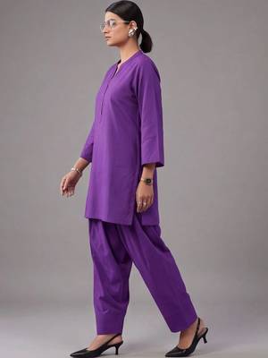women regular cotton kurta with farshi salwar 2
