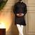 Cream royal silk embroidery sequence work premium designer only kurta