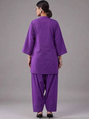 women regular cotton kurta with farshi salwar 3