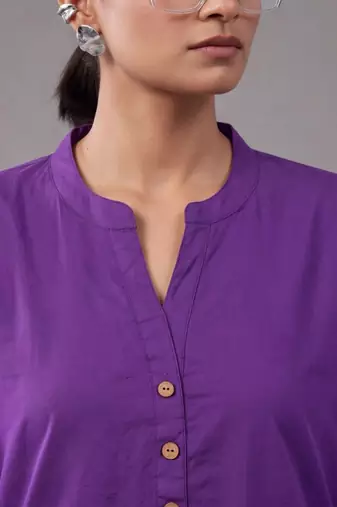 women regular cotton kurta with farshi salwar