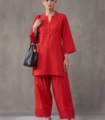 women regular cotton kurta with farshi salwar