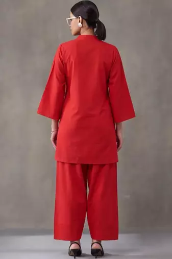 women regular cotton kurta with farshi salwar