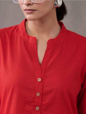 women regular cotton kurta with farshi salwar 4