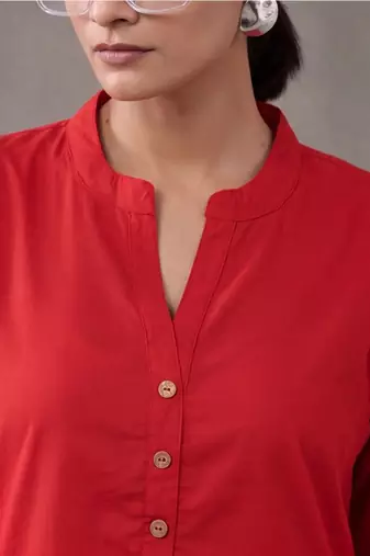 women regular cotton kurta with farshi salwar