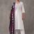 women embroidered thread work cotton kurta with trousers & with dupatta