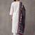 women embroidered thread work cotton kurta with trousers & with dupatta