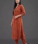workwear women embroidered kurta with trousers