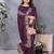 purple embroidered satin saree