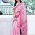 Pink striped leheriya saree