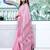 Pink striped leheriya saree