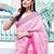 Pink striped leheriya saree