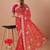 red bandhani embroidered gotta patti bandhani saree