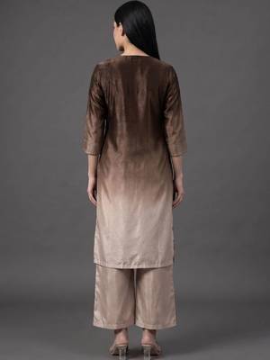 formal women dyed kurta with palazzos 2