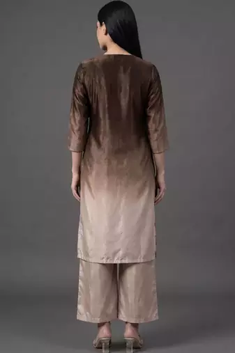 formal women dyed kurta with palazzos