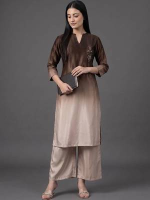 formal women dyed kurta with palazzos 3