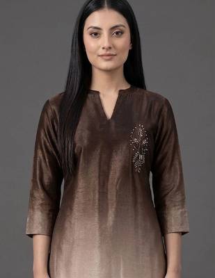 formal women dyed kurta with palazzos 5