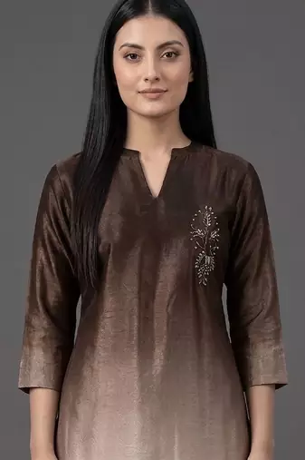 formal women dyed kurta with palazzos