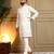Beige star silk embroidery sequence work premium designer only kurta