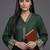 structured women embroidered kurta with palazzos