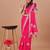 Pink bandhani embroidered poly georgette bandhani saree