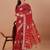 red bandhani printed gotta patti saree