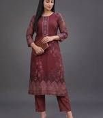 formal women printed kurta with trousers with dupatta