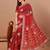 red bandhani printed gotta patti saree