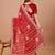 red bandhani printed gotta patti saree